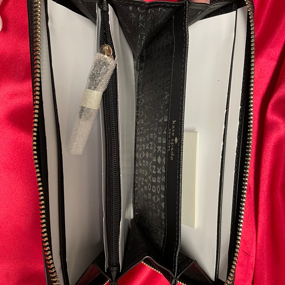 Kate Spade NWT large black purse with  wallet - Picture 9 of 11